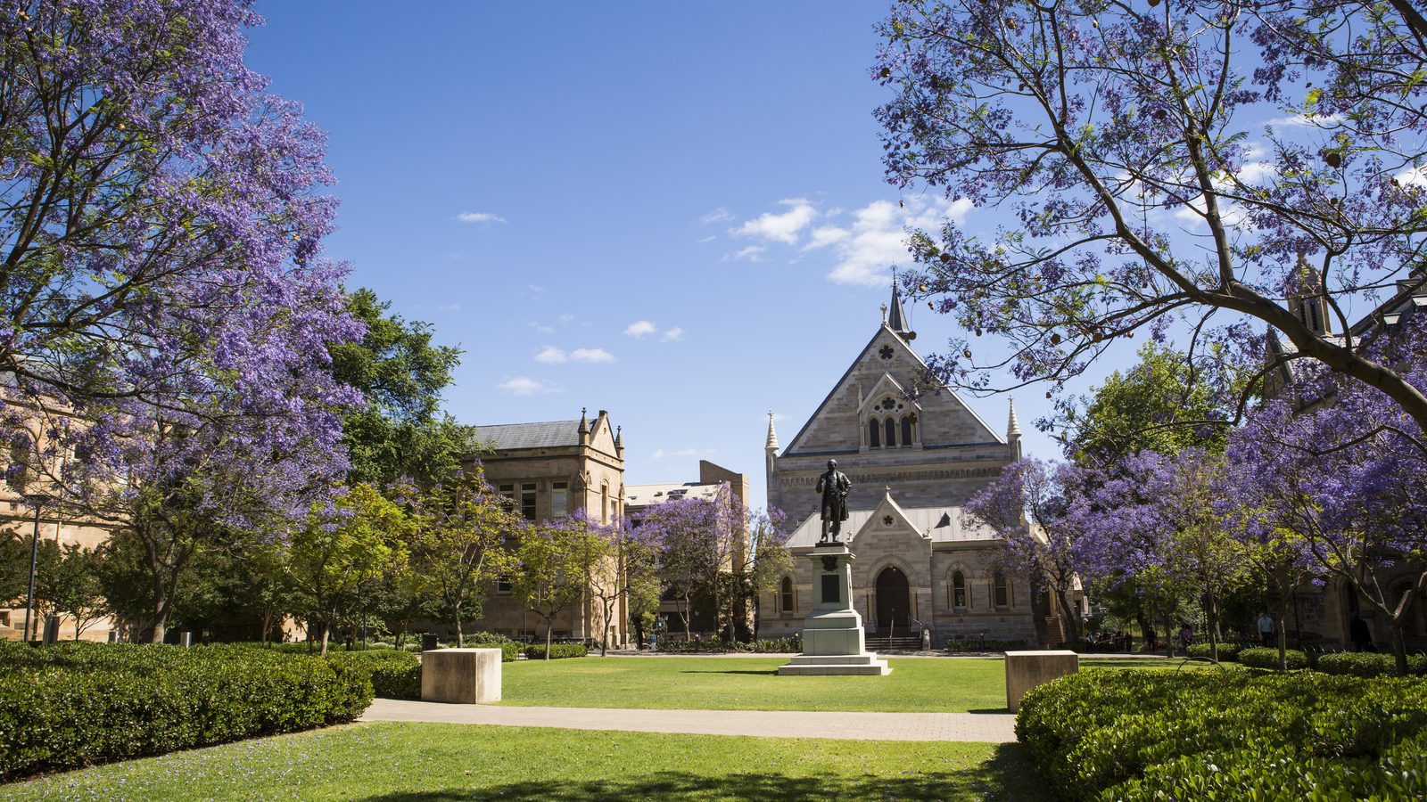 The historic quadrangle at Adelaide University, established 1883